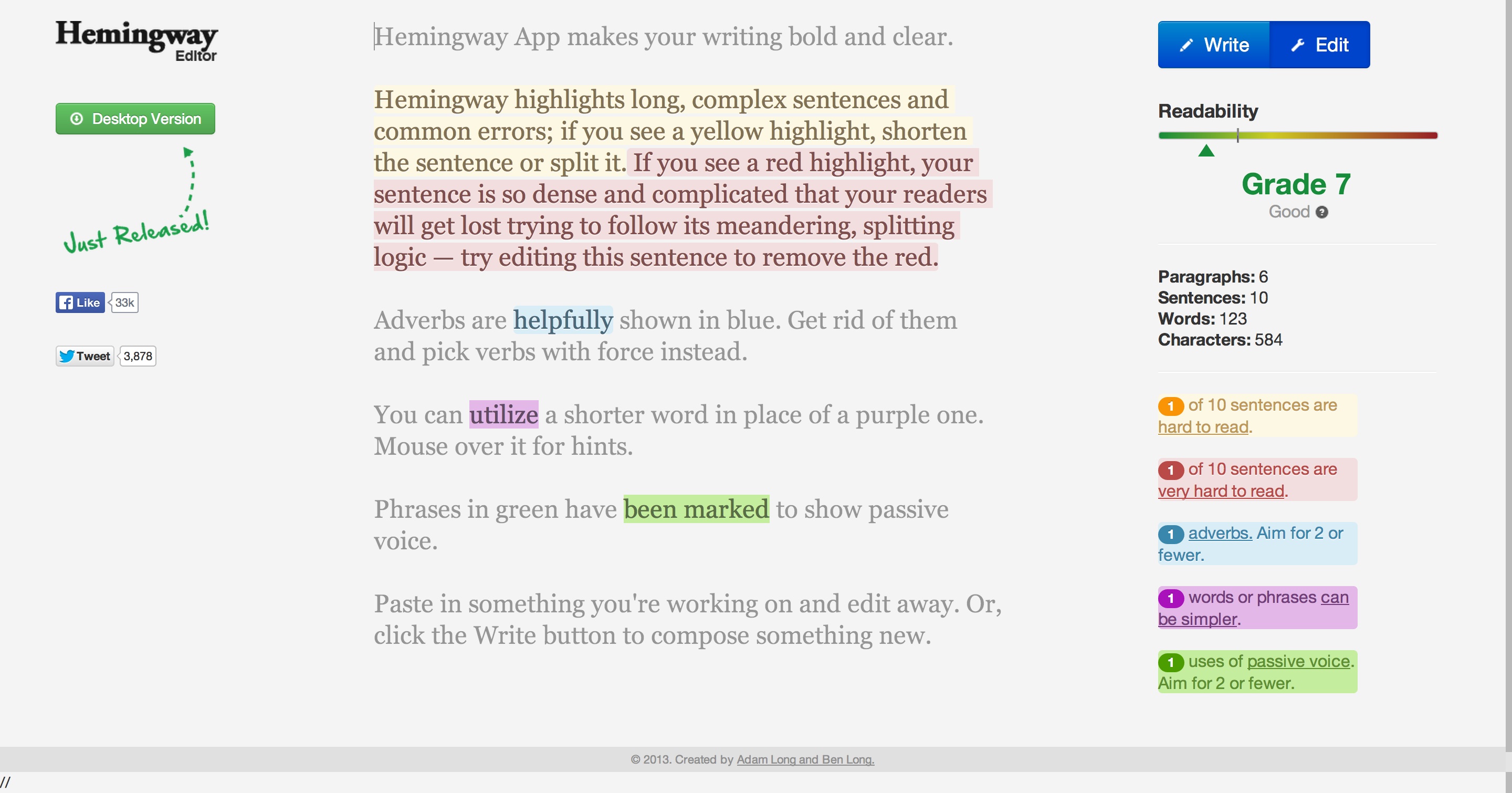 Hemingway App