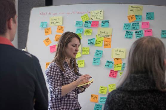 Rachel leads a content strategy workshop