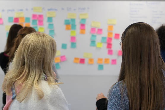 Women participating in a content strategy workshop