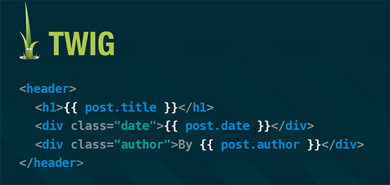 Screenshot of twig and HTML code