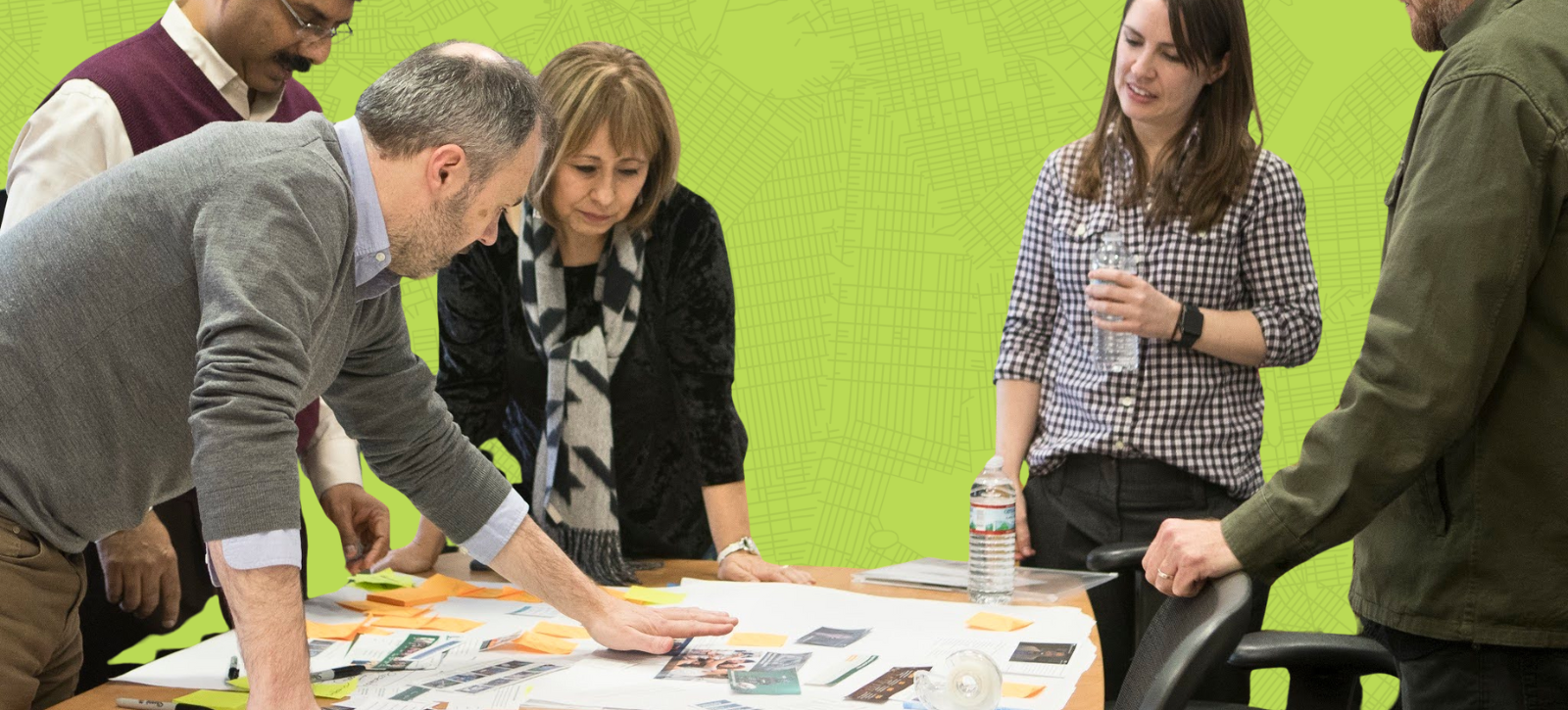 A group of people in a web design workshop