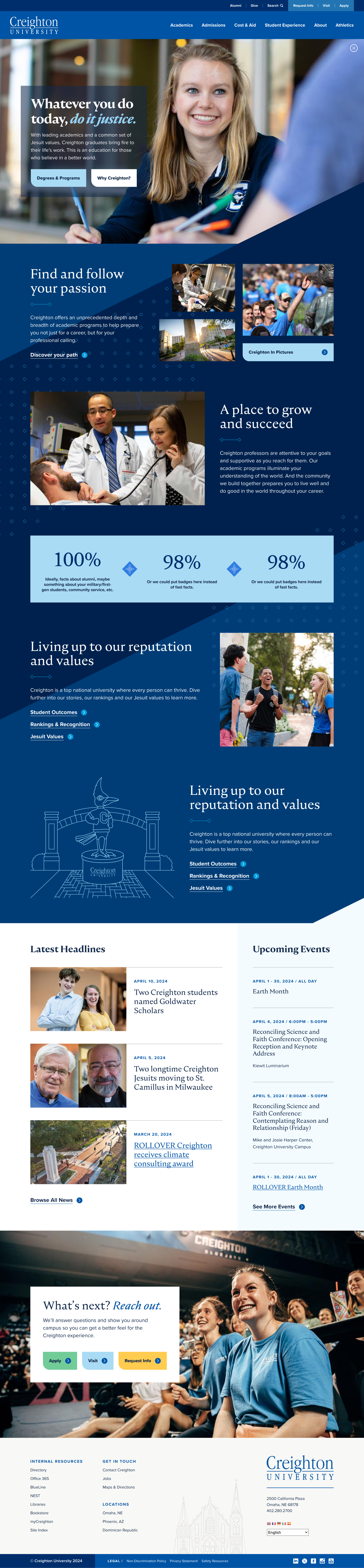 Creighton University Homepage