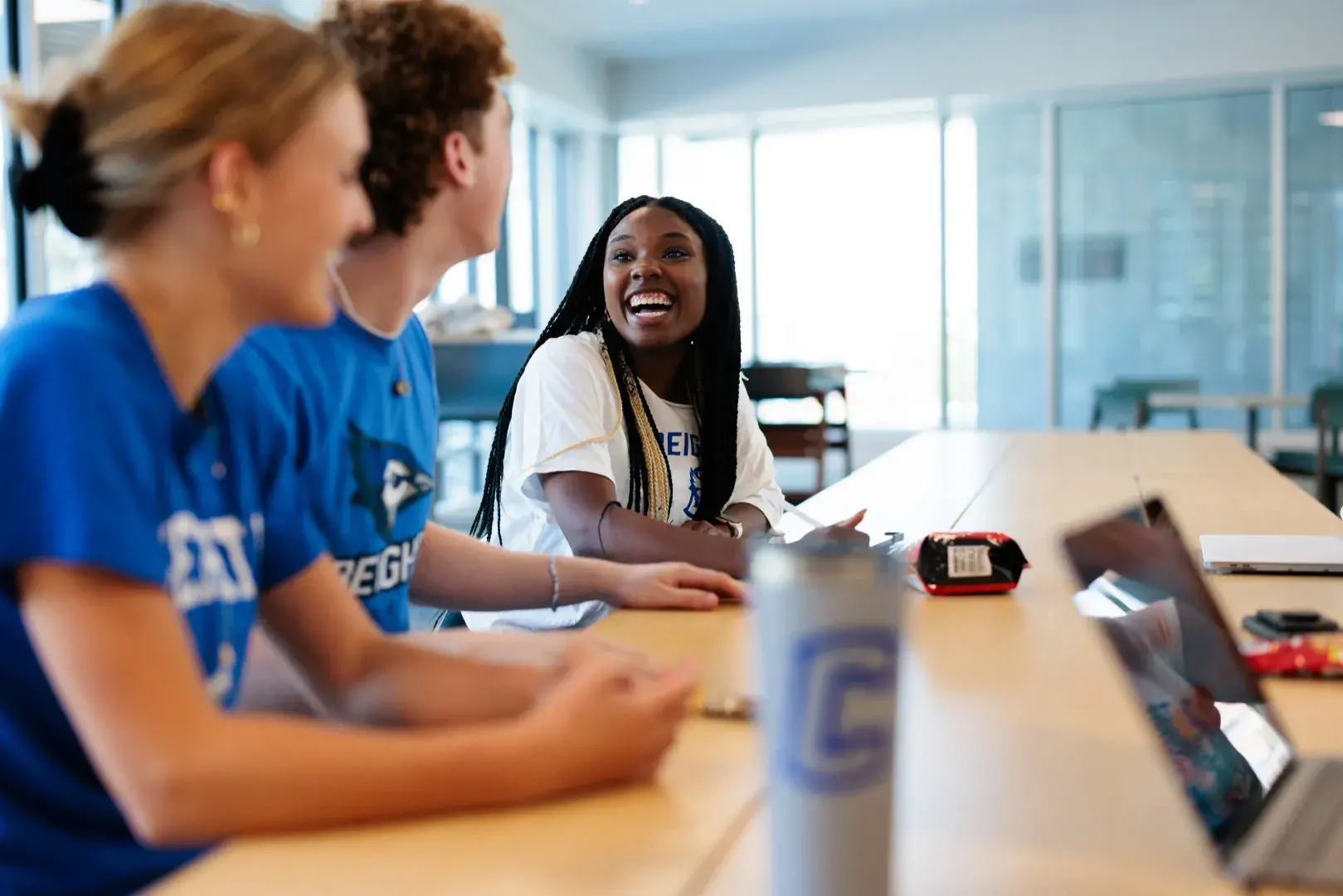 Creighton students enjoying their time together